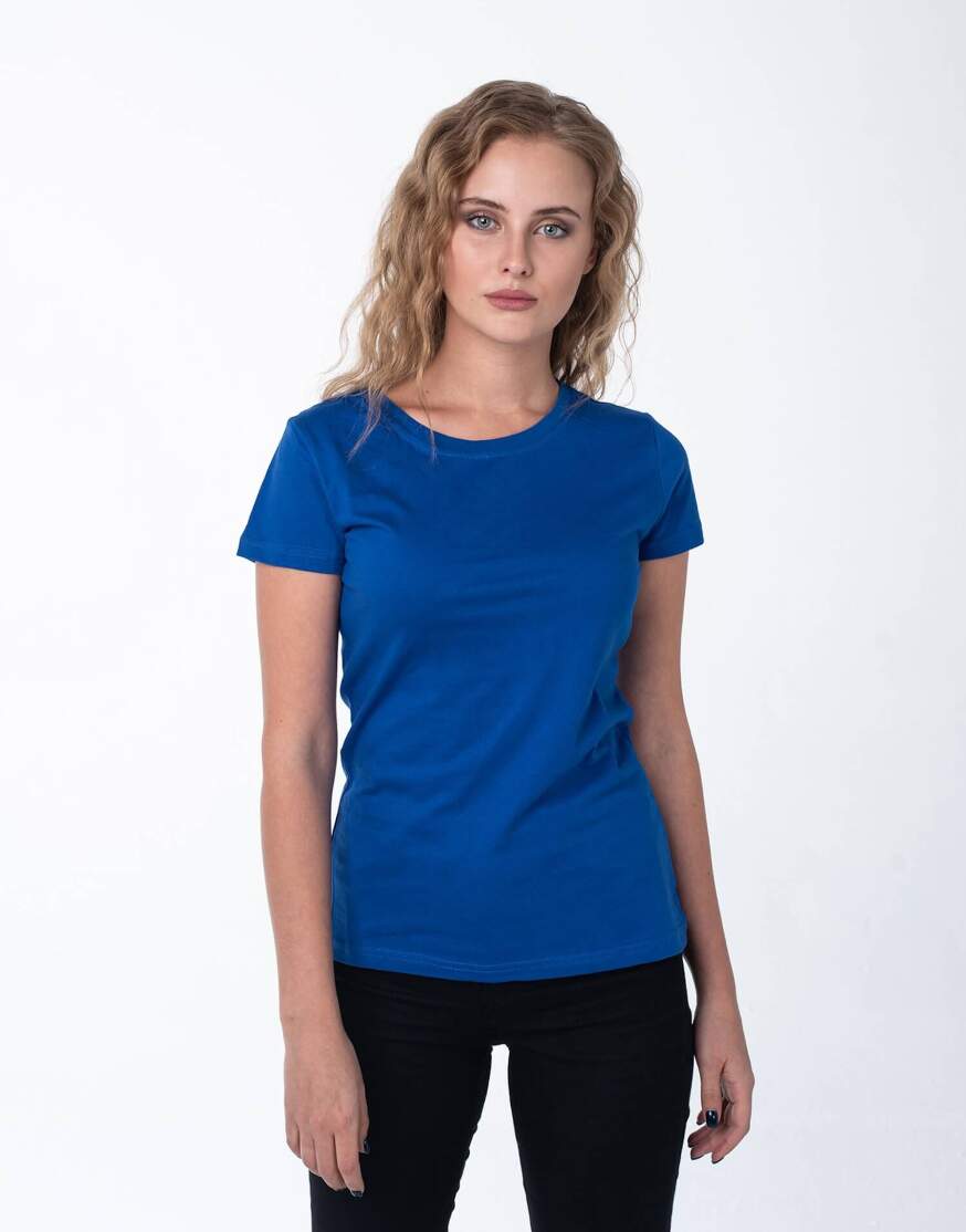 Синий роял женская футболка оптом